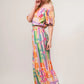 And The Why Asymmetric Geo Printed Tiered Maxi Skirt - Farnelli