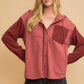 Umgee Washed French Terry Shacket - Farnelli