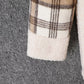 Children's Cozy Plaid Sleeve Fleece Jacket - Farnelli