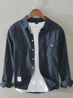 Men's Plus Size Button Up Long Sleeve Shirt - Farnelli