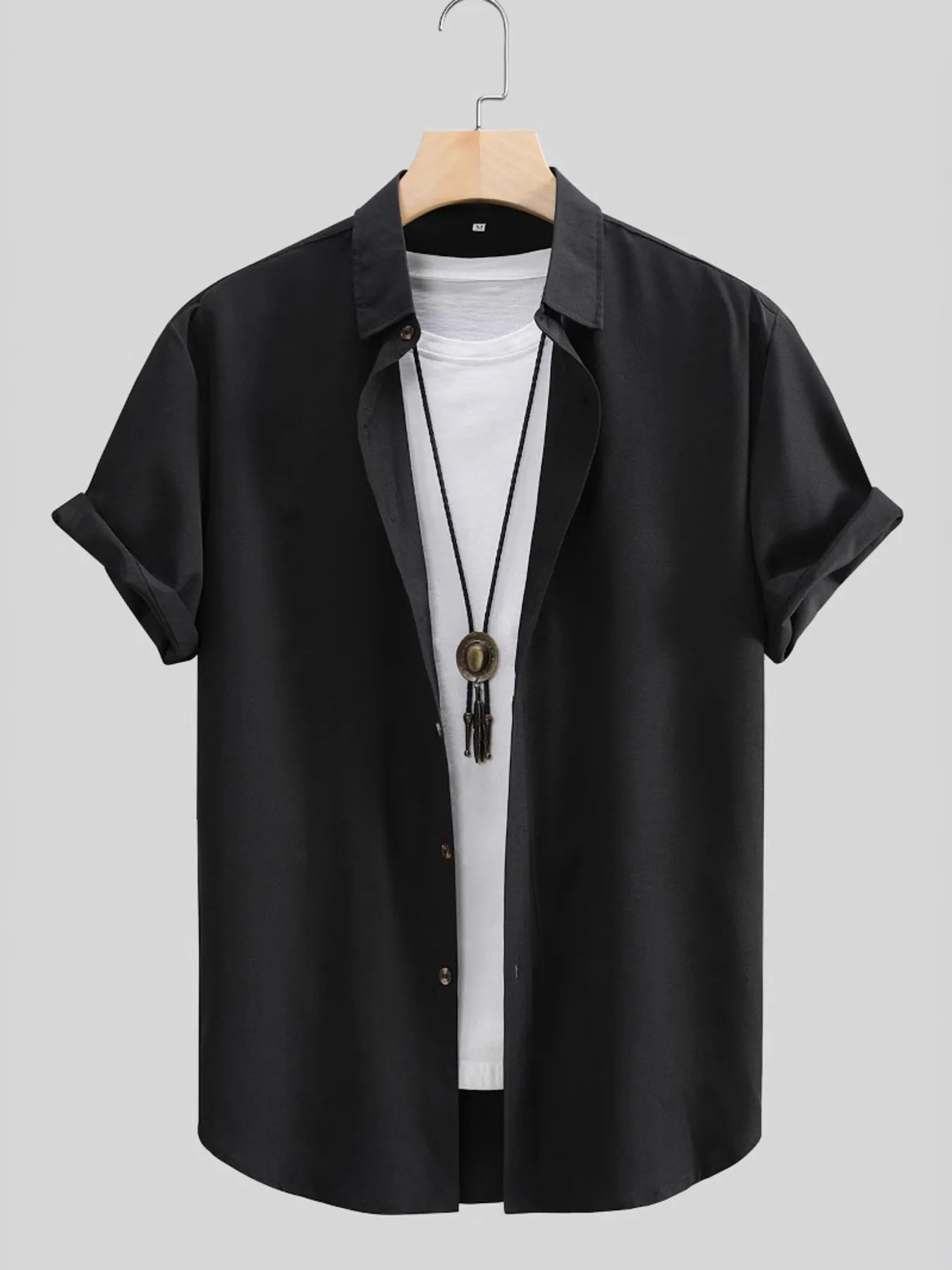 Men's Button Up Short Sleeve Shirt - Farnelli