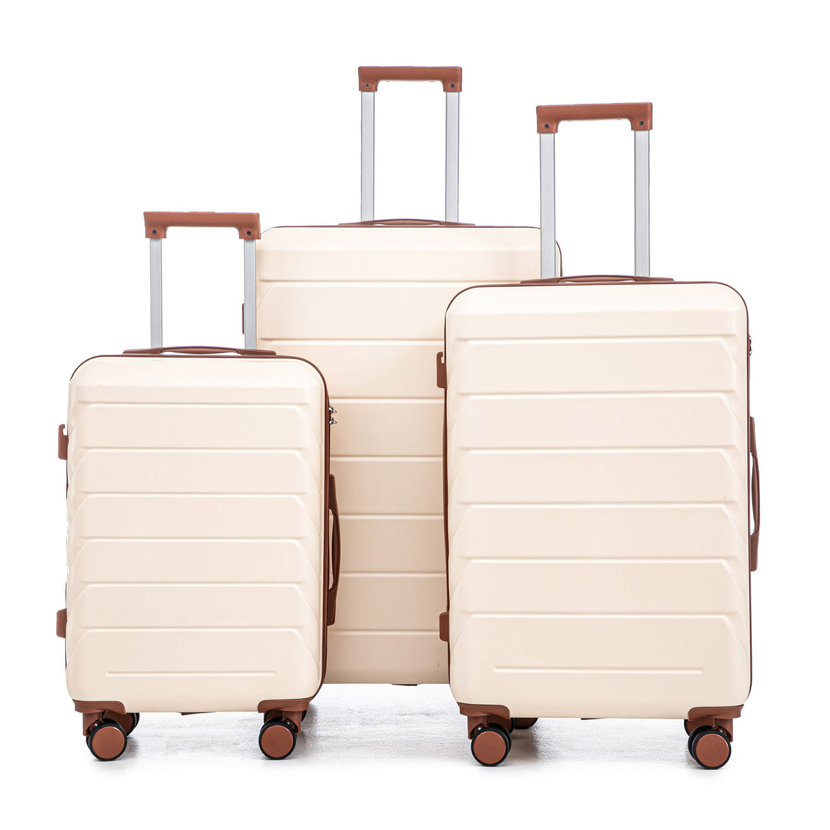 HouseOfZazla 3-piece spinner wheel luggage set with combination locks