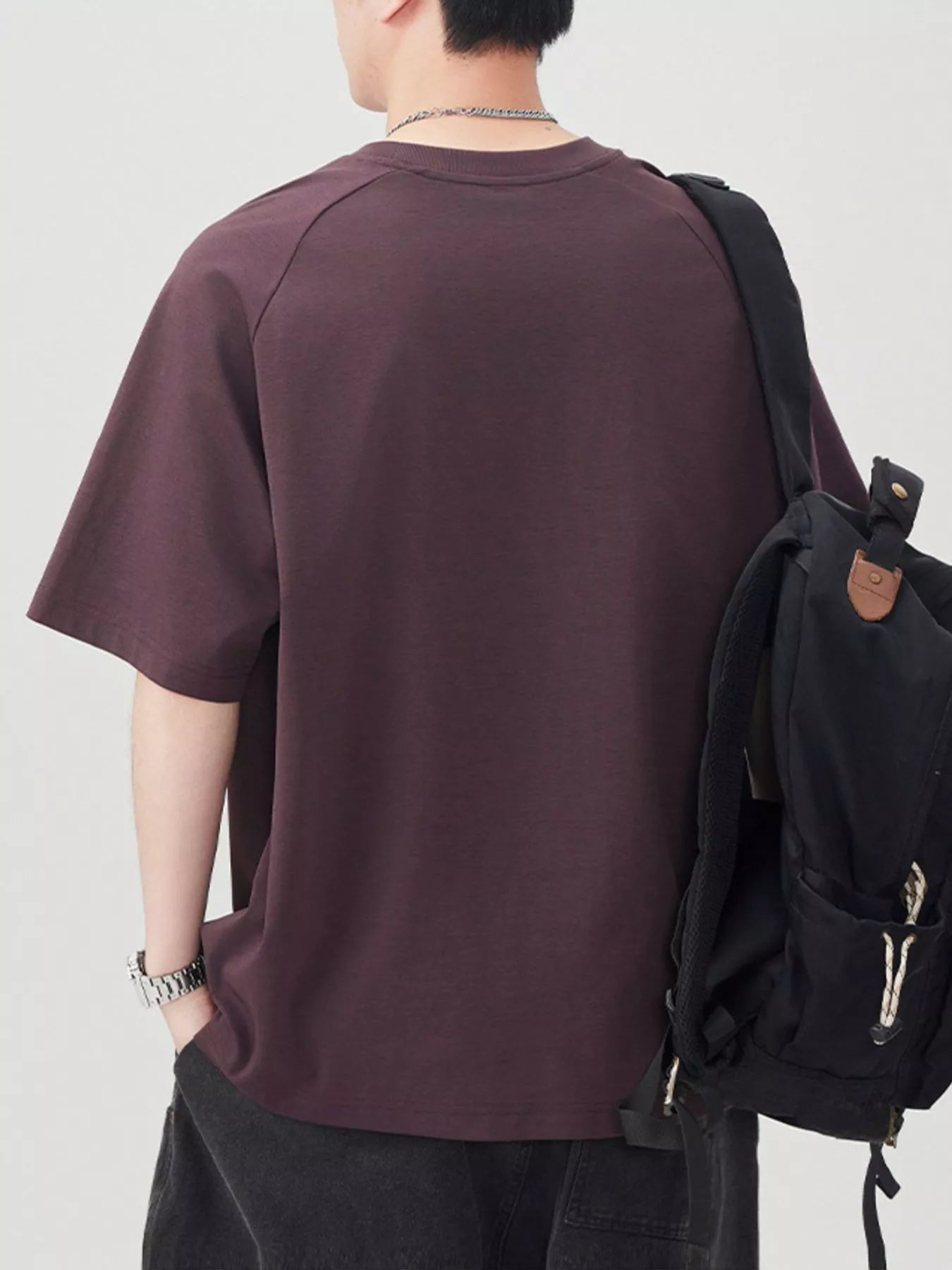 Men's Plus Size Contrast Round Neck Short Sleeve T-Shirt - Farnelli