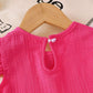 Children's Ruffle Trim Bowknot Top & Shorts Set - Farnelli