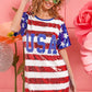 BiBi American Flag Theme Usa Print Sequin Dress - Farnelli