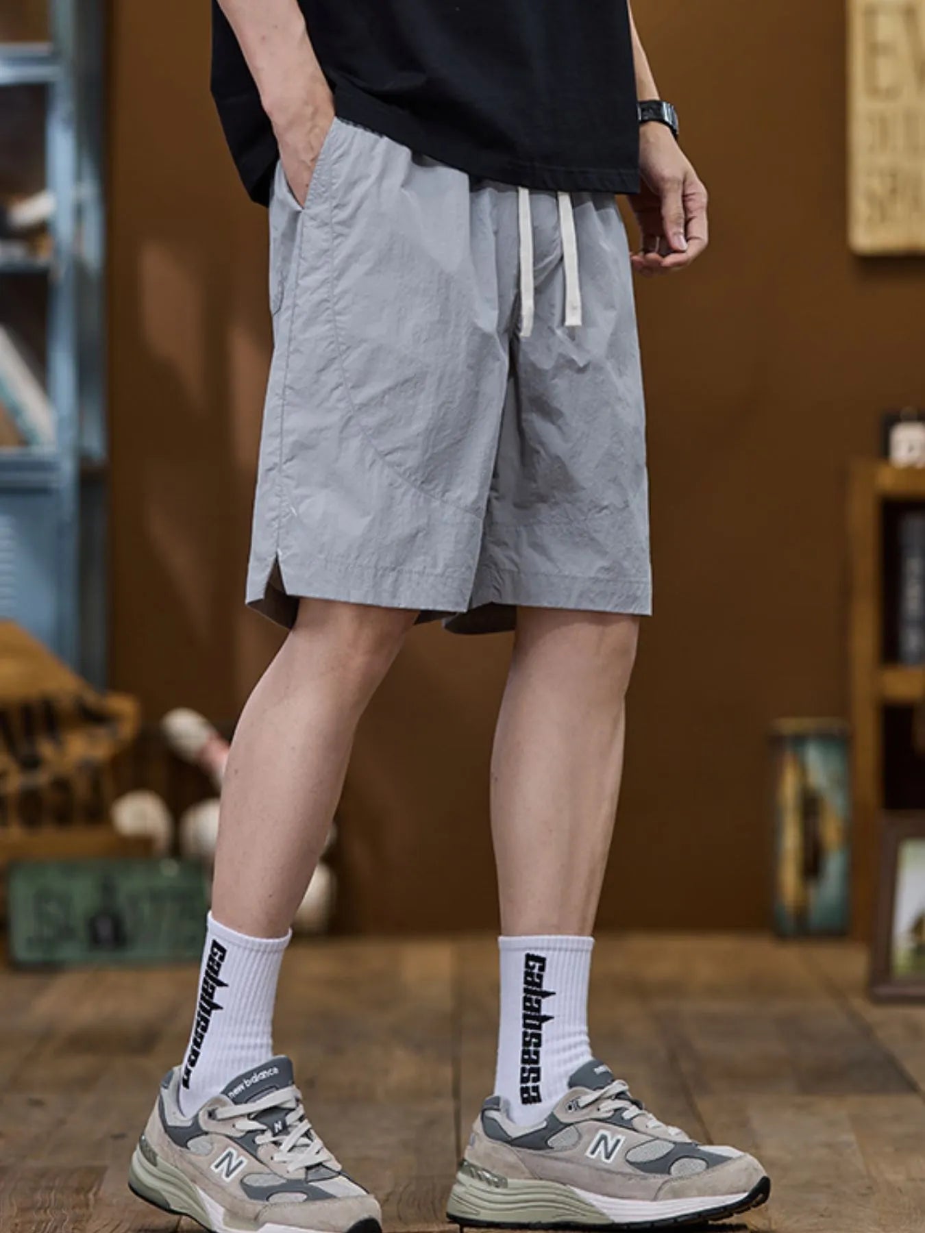 Men's Plus Size Drawstring Pocketed Shorts - Farnelli