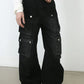Men's Wide Leg Jeans with Cargo Pockets - Farnelli