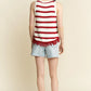 Jade By Jane Full Size American Flag Fringe Tank Top Plus Size - Farnelli