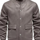 Men's Baseball Collar Snap Down Jacket - Farnelli