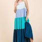 Mittoshop Color Block Tiered Pull-On Maxi Dress - Farnelli