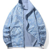 Men's Plus Size Zip Up Lightweight Windbreaker Jacket - Blue
