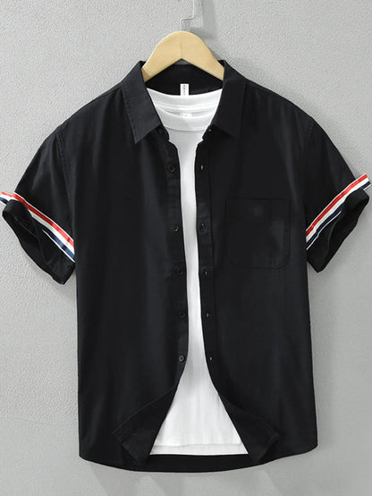 Men's Plus Size Button Up Short Sleeve Shirt - Farnelli