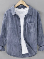 Men's Plus Size Button Up Long Sleeve Shirt - Farnelli