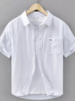 Men's Plus Size Plaid Button Up Short Sleeve Shirt - Farnelli