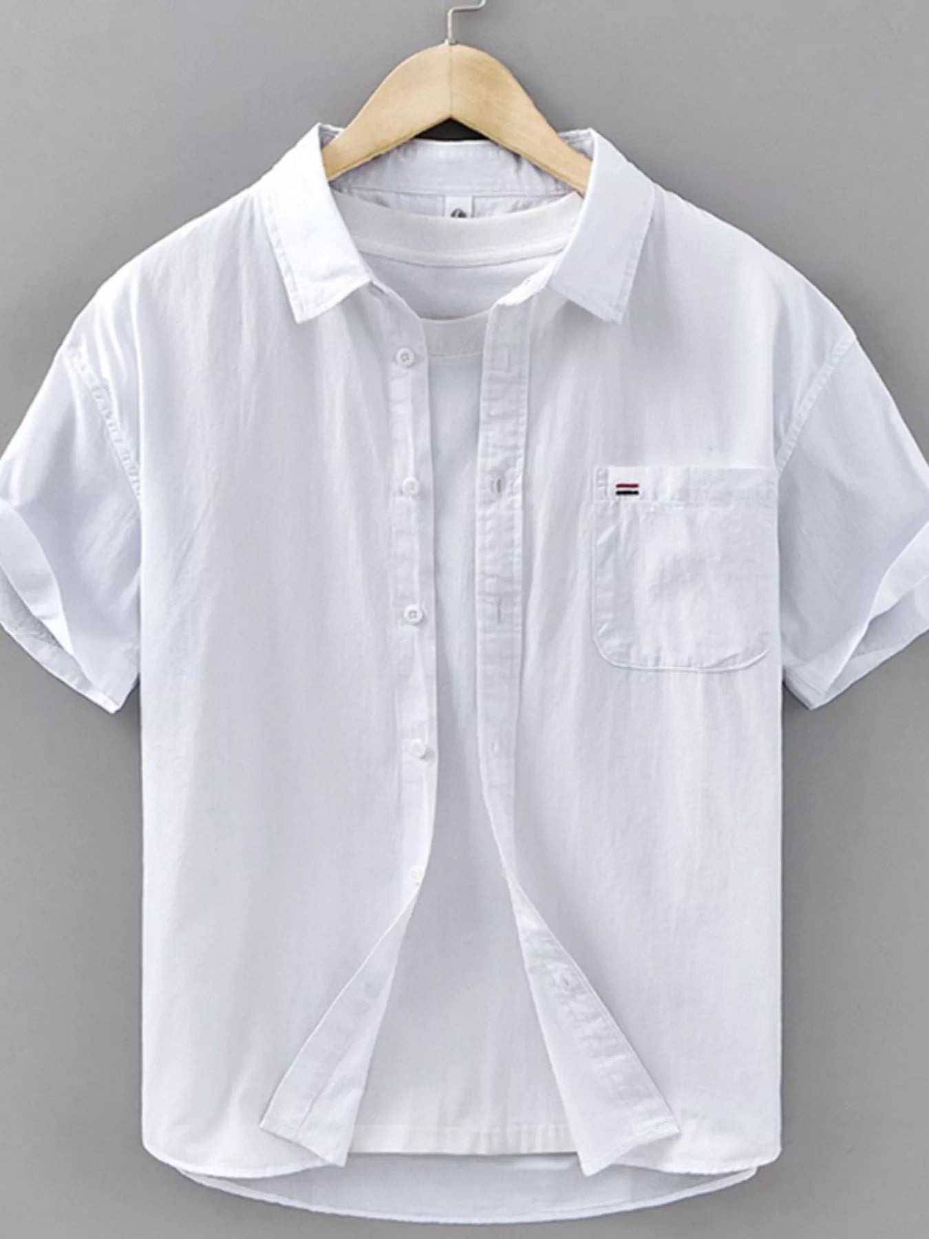 Men's Plus Size Plaid Button Up Short Sleeve Shirt - Farnelli