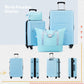 HouseOfZazla expandable 2-piece luggage set with TSA lock and spinner wheels in multiple colors