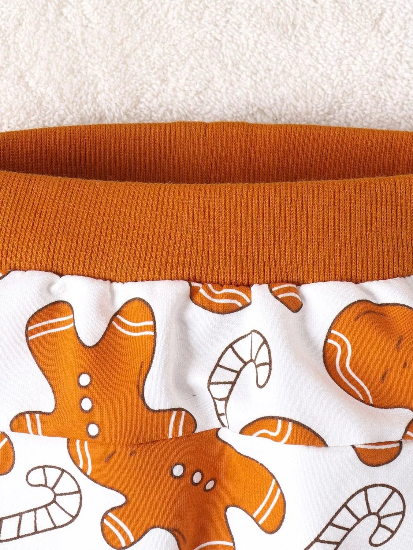 Children's Gingerbread Man Print Long Sleeve Outfit Set - Farnelli
