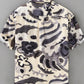 Men's Plus Size Printed Button Up Short Sleeve Shirt - Farnelli