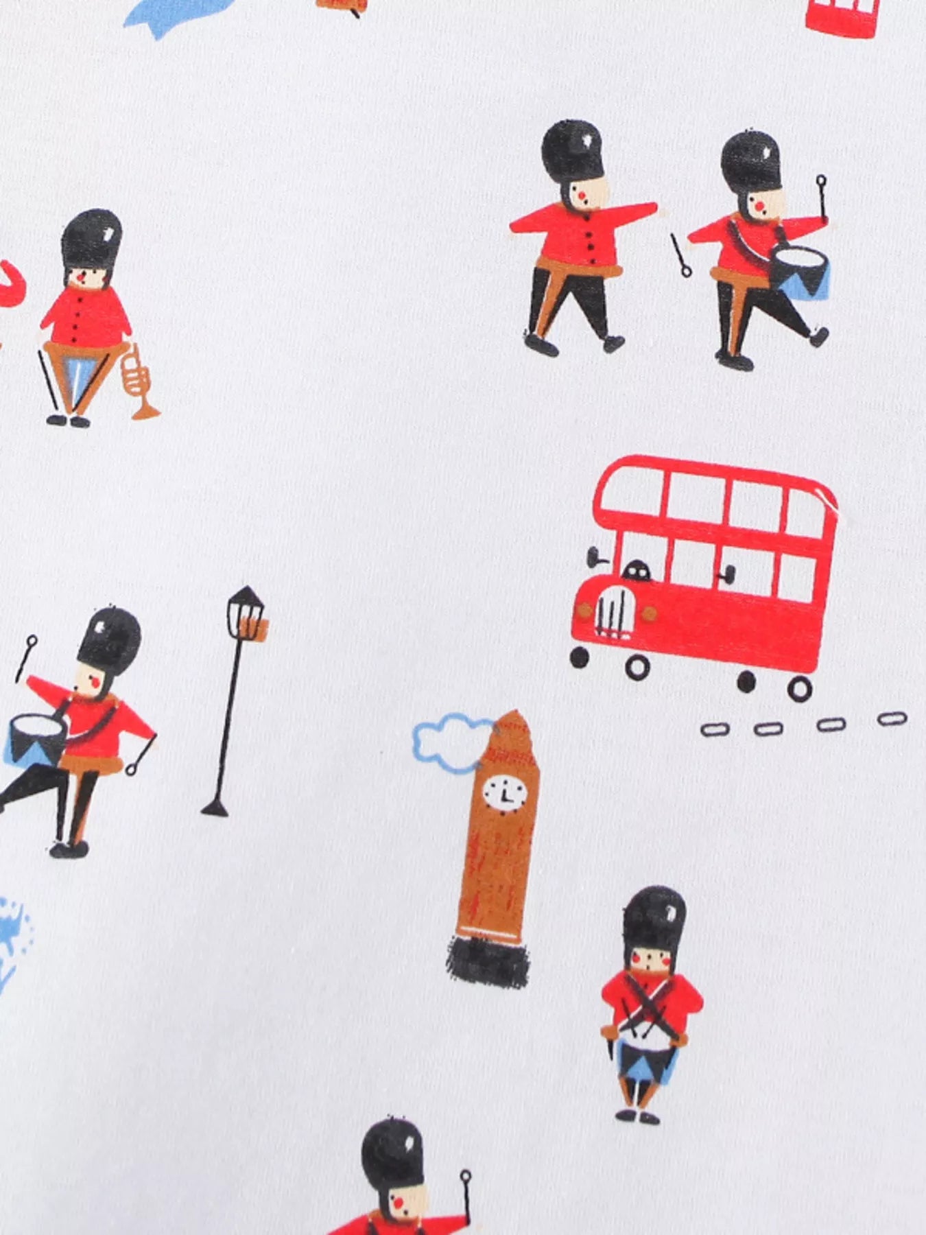 Children's Printed Round Neck Tee and Shorts Set - Farnelli