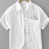 Men's Short Sleeve Button-Up Shirt - White