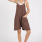 Mittoshop Scoop Neck Spaghetti Strap Overalls with Pockets - Farnelli