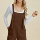 Double Take Full Size Texture Sleeveless Romper - Farnelli