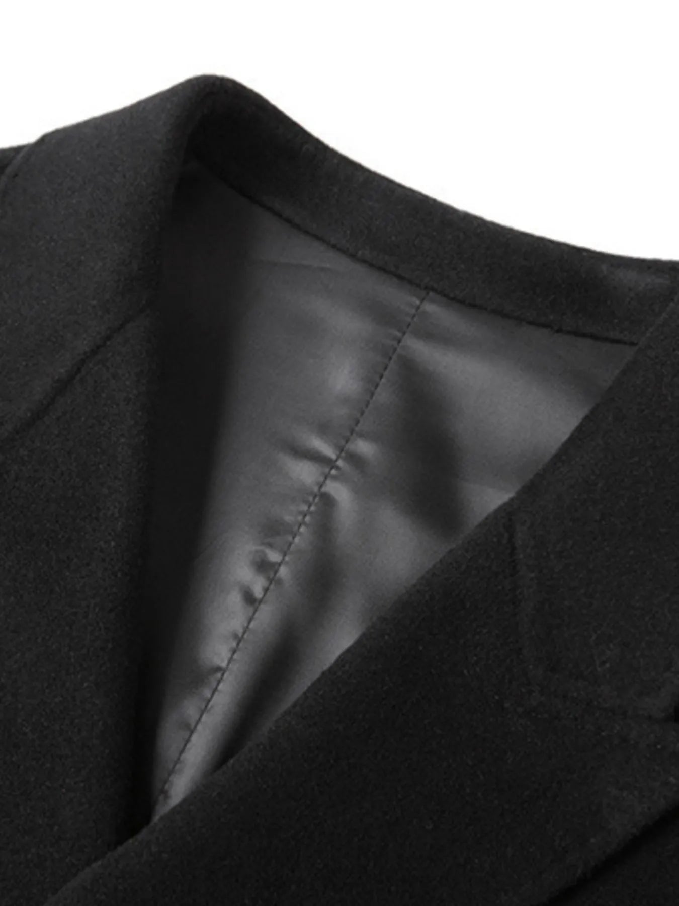 Men's Plus Size Double-Breasted Longline Coat - Farnelli