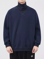 Men's Plus Size Turtleneck Long Sleeve Sweatshirt - Farnelli