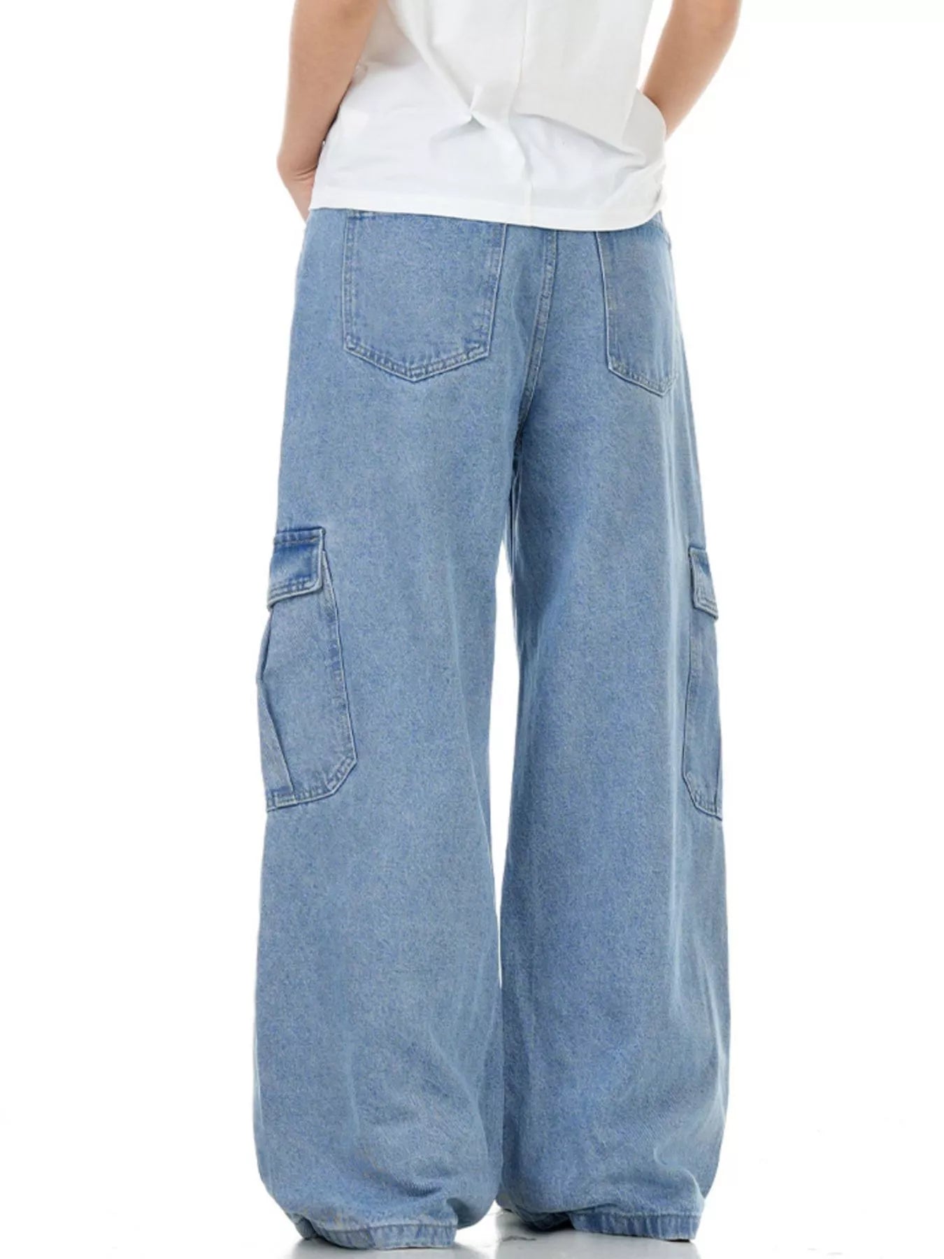 Men's Wide Leg Cargo Jeans - Farnelli