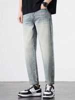 Men's Vintage Distressed Straight Leg Jeans - Farnelli