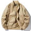 Men's Plus Size Casual Lightweight Bomber Jacket - Khaki