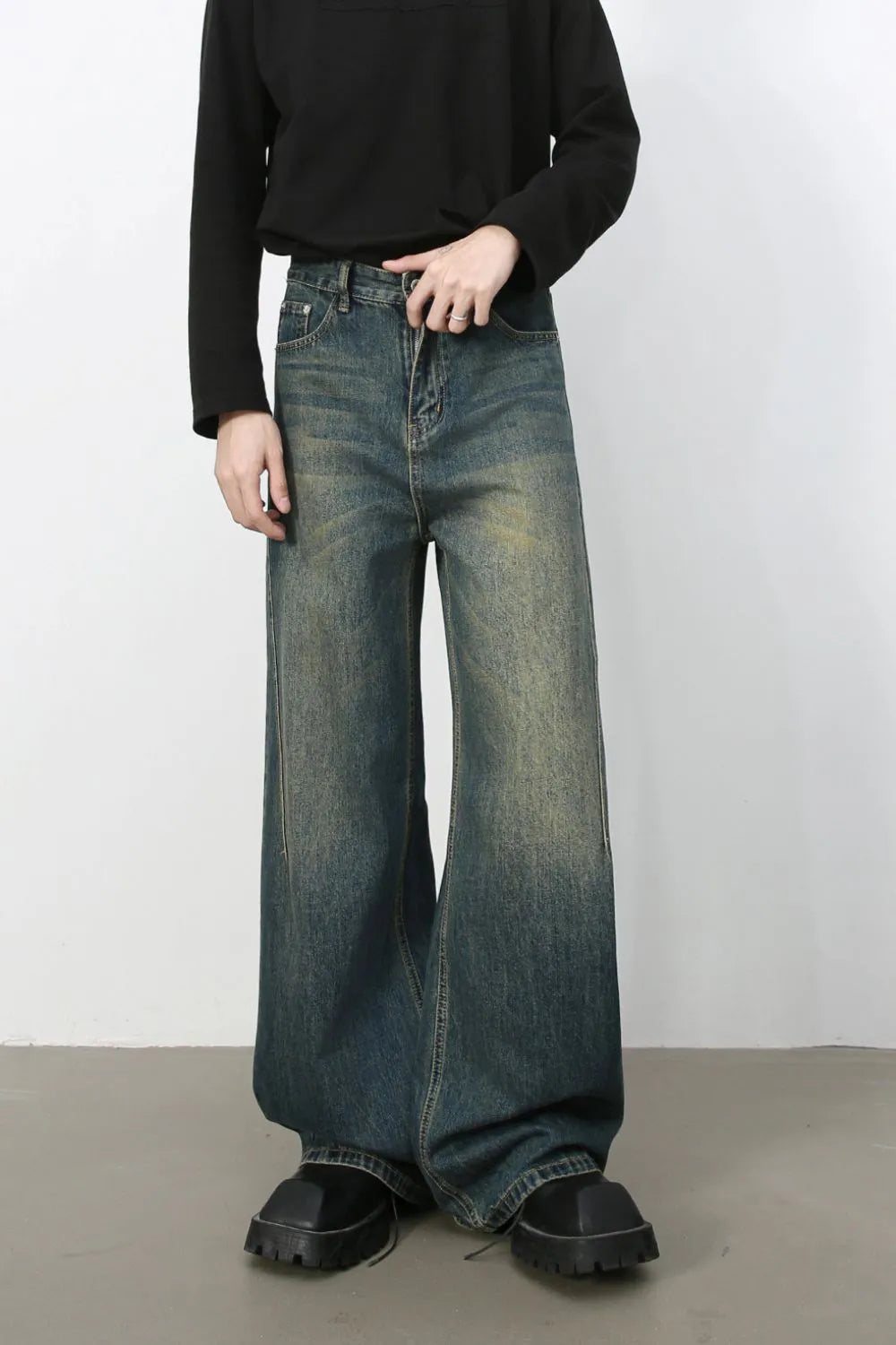 Men's Wide Leg Jeans - Farnelli