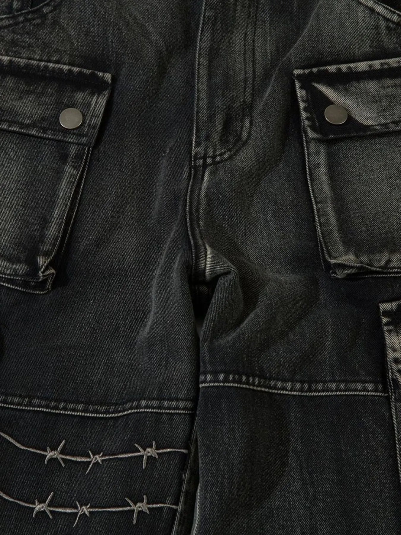 Men's Wide Leg Cargo Jeans - Farnelli