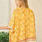 Davi & Dani Floral Printed Short Sleeve Loose Fit Kimono Cover Up - Farnelli