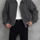 Men's Plus Size Zip Up Long Sleeve Jacket - Farnelli