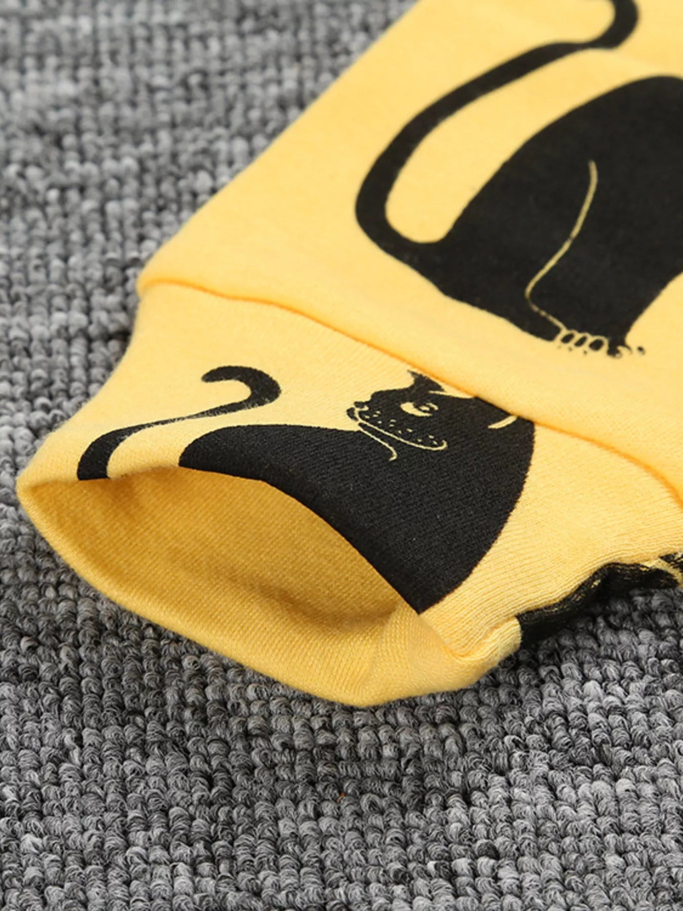 Children's Cute Cat Print Long Sleeve Top and Pants Set - Farnelli