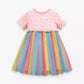 Children's Polka Dot Rainbow Tulle Dress - Farnelli
