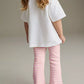 Children's Unicorn Graphic Tee and Striped Pants Set - Farnelli
