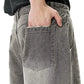 Men's Washed Wide Leg Jeans - Farnelli