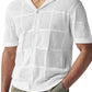 Men's Button Down Checkered Eyelet Shirt - Farnelli