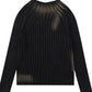 Men's Ribbed Knit Long Sleeve Sweater - Farnelli