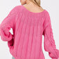 SAGE + FIG Cable-Knit Long Sleeve Sweater - Farnelli