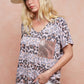 BiBi Leopard Stripe Printed Jersey T-Shirt - Farnelli