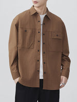 Men's Plus Size Button Up Long Sleeve Shirt - Farnelli