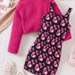 Children's Printed Dress and Cardigan Set - Farnelli
