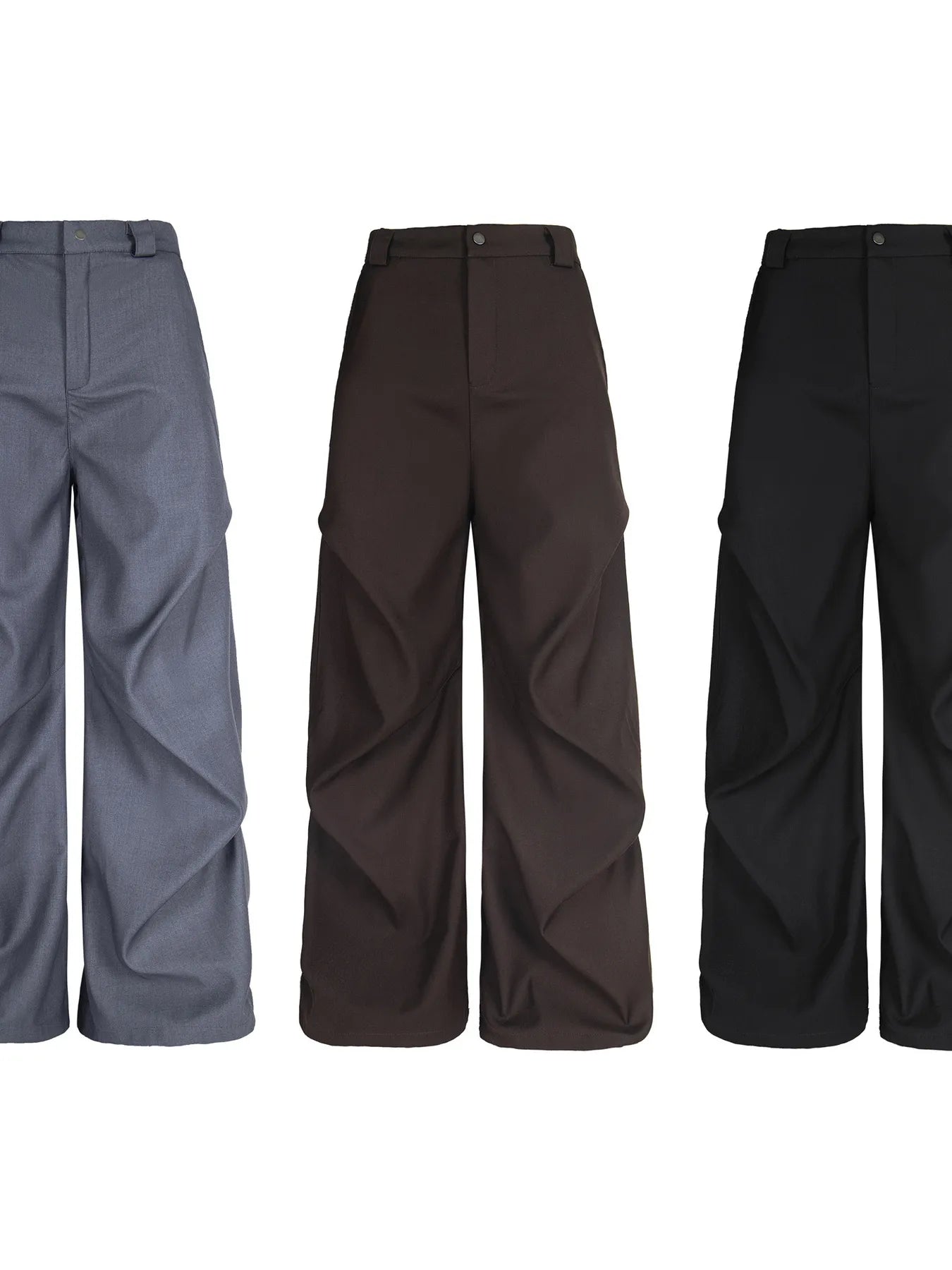 Men's Wide Leg High Waist Pants - Farnelli