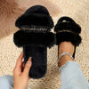 Open Toe Fuzzy Slippers - Style C