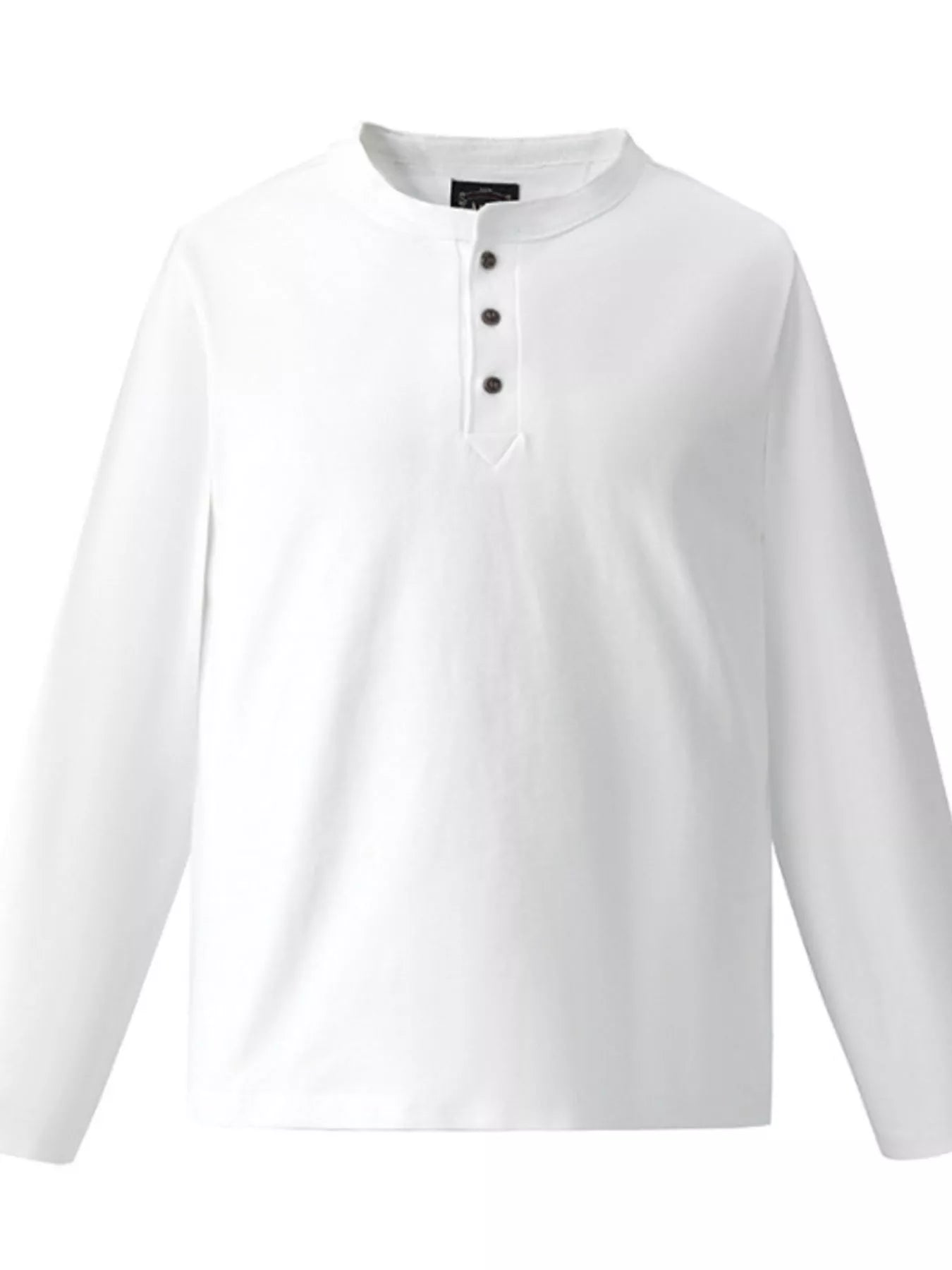 Men's Plus Size Casual Henley Long Sleeve T-Shirt - Farnelli