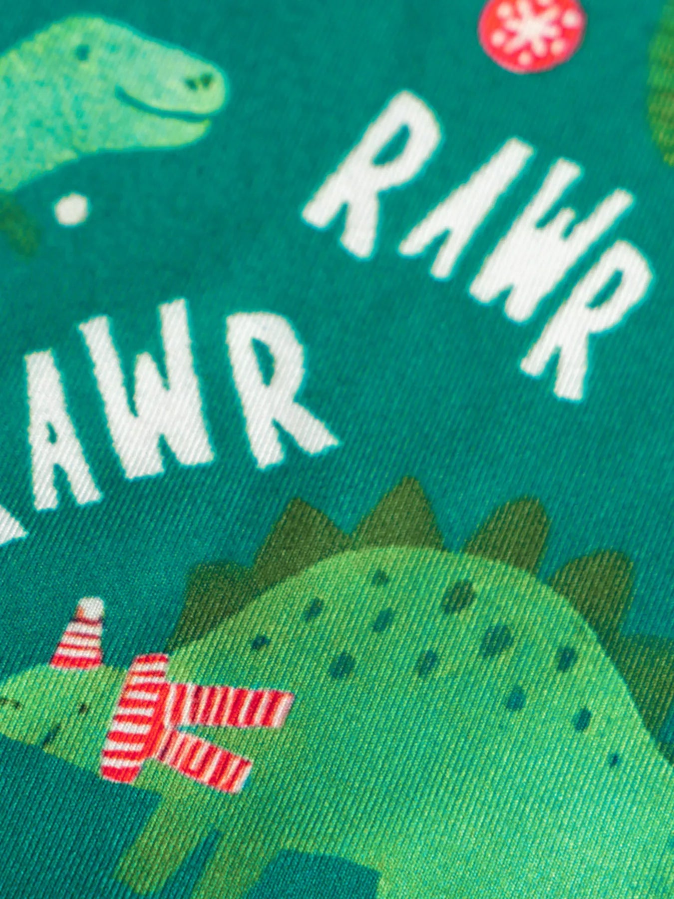 Children's Dinosaur Print Round Neck Pajama Set - Farnelli