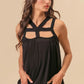 BiBi Rayon Span Jersey Cut Out with Straps Detailed - Farnelli